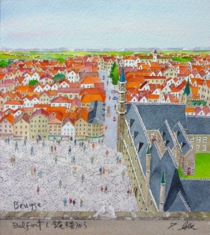 Brugge Bolfort(鐘楼)から_25.9×22.9㎝.JPG